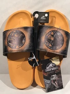 Jurassic World Slip-On Slide Sandals Unisex Kids Size 11, 13, 1, OR 2-Pick NWT - Picture 1 of 5