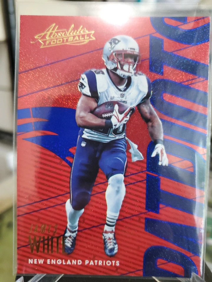 2018 Panini Absolute James White Spectrum Blue New England Patriots #67 l112 - Image 1 of 1