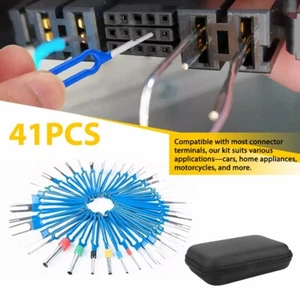41pcs Pin Ejector Wire Kit Extractor Connector Terminal Removal Tool For Car - Picture 1 of 16