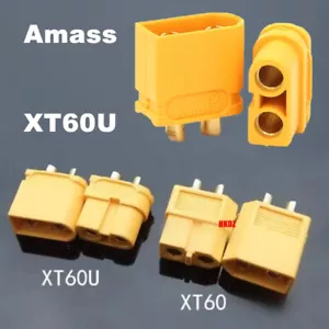 Amass XT60U Male &Female Pairs Connector Plugs Socket XT60 RC Model LiPo Battery - Picture 1 of 16