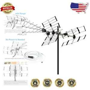Antenna TV da esterno ad alto guadagno con ricezione direzionale - 100 canali disponibili - Foto 1 di 9