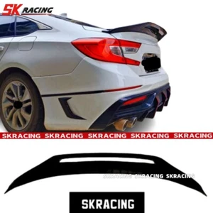 For 2018-2022 10th Honda Accord Gloss Black Duckbill Rear Trunk Lip Spoiler Wing - Picture 1 of 10