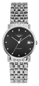 Longines Elegant Collection 34.5mm Auto SS Diamond Watch L4.809.4.57.6 - Picture 1 of 6