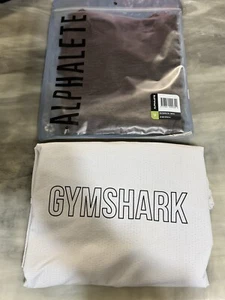 Neu mit Etikett Alphalete Hero nahtloses T-Shirt Spatz weiß Gymshark Langarm Paket Größe M - Bild 1 von 4