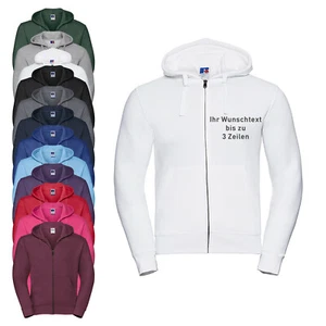 Russell Hoodiejacke Kapuzenjacke individuell bestickt  in 14 Farben Gr. XS - 4XL - Bild 1 von 19