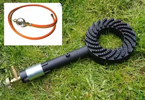 Guss Gasbrenner Brenner Räucherofen Angler Gas + Schlauch + 30 mbar Regler GOK - Bild 1 von 3