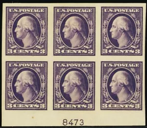 484, Mint XF LH 3¢ Plate Block of Six Stamps Cat $95.00 -- Stuart Katz - Picture 1 of 1