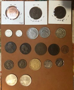 20 COINS 1800’s,1900’s EUROPE -BRITAIN,FRANCE,ITALY,ICELAND,NETHERLANDS,SWEDEN - Picture 1 of 2