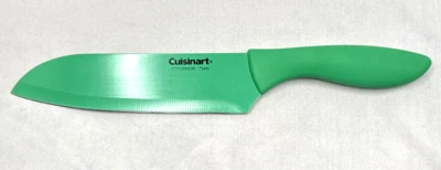 "Cuchillo Santuko verde Cuisinart 7"" C550112-7SAN acero inoxidable usado en excelente estado! Foto 1 de 4