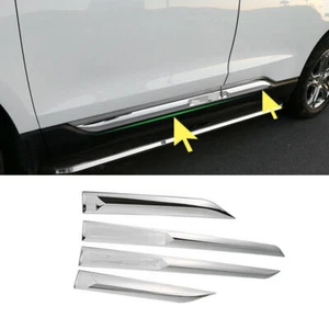 4PCS ABS Triple Chrome Door Body Side Molding Cover Trim For Ford Edge 2015-2019 - Picture 1 of 8