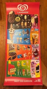 LANGNESE: JUMBO PREISTAFEL: 184,5 x 78 cm, Werbeschild Plakat Eiskarte 2025 NEU - Bild 1 von 2