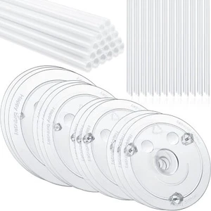 68 Pcs Cake Tier Stacking Kit 12 Pcs Cake Separator Plates for 4 5 6 8 Inch C... - Picture 1 of 7