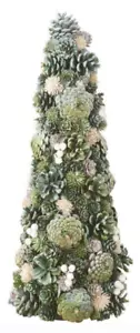 Medium Mixed Green Tone Pinecone Cone Tree - Picture 1 of 1