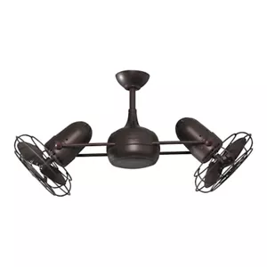 Matthews Fan Atlas Dagny Rotational Ceiling Fan, Bronze/Metal - DG-TB-MTL - Picture 1 of 1
