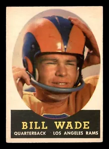 Bill Wade 1958 Topps No 38 Ex+ 22691 - Imagen 1 de 2