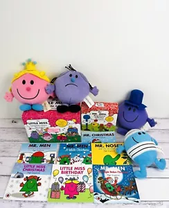 Little Miss & Mr Men Library Collections Roger Hargreaves 4 x Vintage Plush Toys - Picture 1 of 11