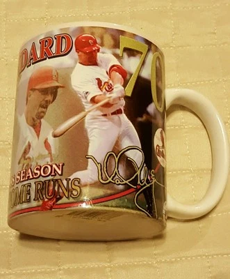 1998 St. Louis кардиналов Марк Mcgwire 70 дома работает кофейная кружка Mlb винтажный  - Изображение 1 из 4