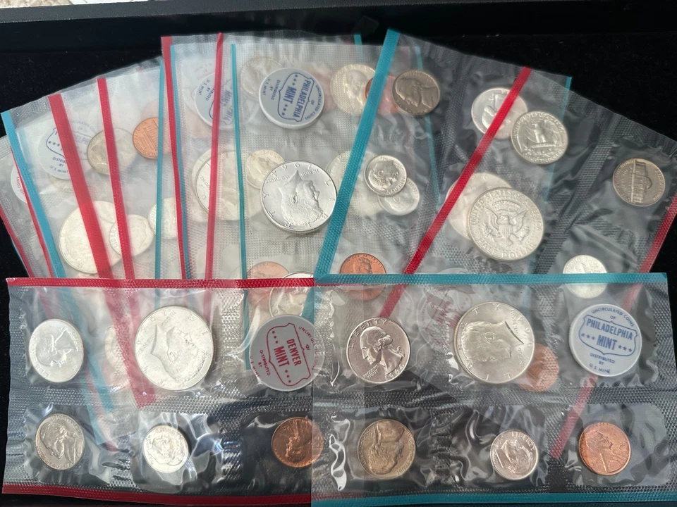(16)  1964 US MINT SILVER P & D Sets,  in OGP,  LOTS OF LUSTER,  GREAT COINS! - Image 1 of 1
