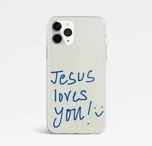 Jesus liebt dich Handyhülle Gott Christliche Bibel Handyhülle für iPhone 11 bis 16 - Bild 1 von 1