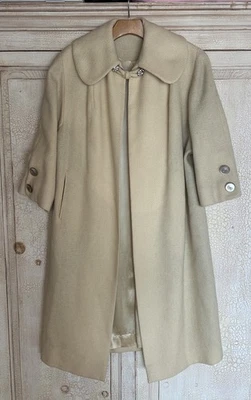 Vintage Forstmann Womens 100% Virgin Wool Coat With Rhinestone Buttons Rare Find - Image 1 of 4