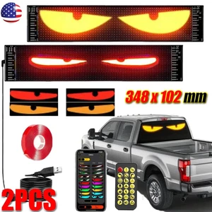 2PCS Devil Eyes Light DIY Eyes Dynamic LED Display Screen for Car Trucks Windows - Bild 1 von 21