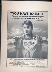 1985 Teen Wolf original  promo card 8.5x11 black & white very rare BXOS04 - Picture 1 of 2