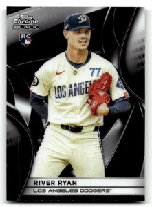 2025 Topps Chrome Black River Ryan #118 RC Los Angeles Dodgers - Foto 1 di 2