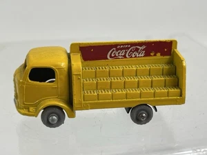 Lesney Matchbox No. 37 Karrier Bantam 2 Ton Coca Cola Lorry Yellow Gray Wheels - Picture 1 of 12