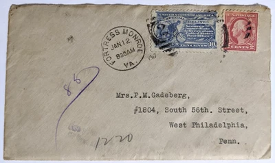 USS Jason/Fortress Monroe, VA--W. Philly, PA/'02, 10-C. Special Del.+2-C. /1917 - Image 1 of 4