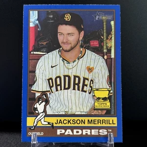 Topps Heritage 2025 - High Number SP Jackson Merrill #422 borde azul oscuro - Imagen 1 de 2