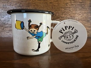 Vaso esmaltado Pippi Longstocking MUURLA - Nuevo con etiquetas - Imagen 1 de 6