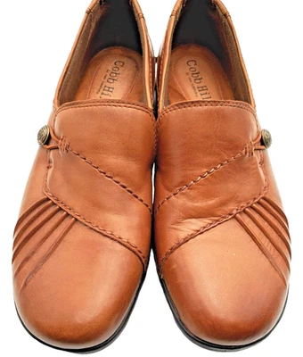 New Balance Cobb Hill Women's Saddle Brown Leather Loafer Slip-on Shoes VGUC 10M - Image 1 of 4