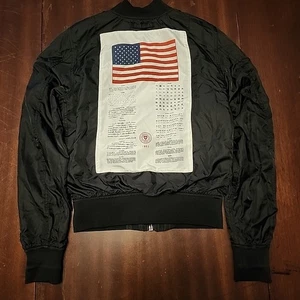 Alpha L-2N Blood Chit Lightweight Reversible Flight Black Jacket (USAF) Men's XS - Picture 1 of 12