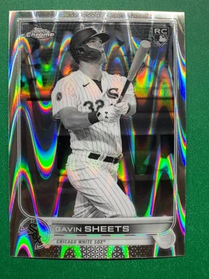 2022 Topps Chrome Sonic #146 Gavin Sheets Black & White RayWave RC - Image 1 of 2