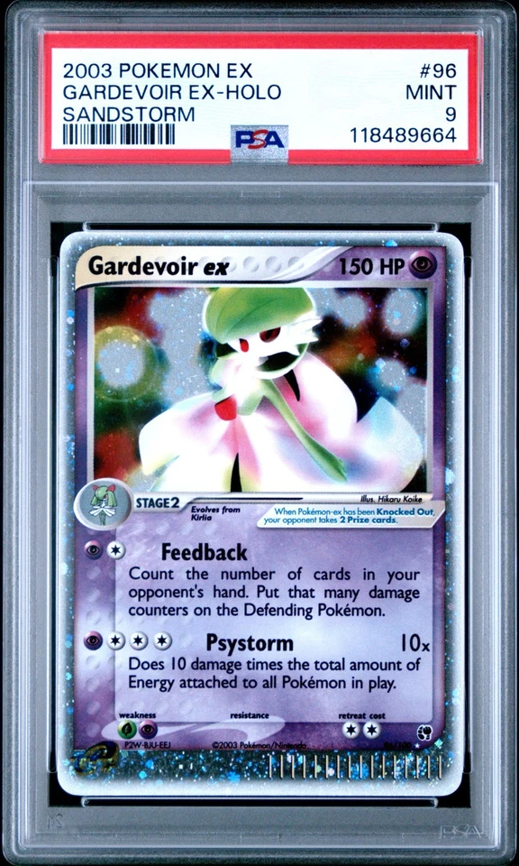 PSA 9 Gardevoir ex 96/100 EX Sandstorm Holo Pokemon Card TRIPLE SWIRL - Image 1 of 4
