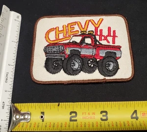 GMC Chevy Chevrolet 4x4 Off Road Truck Vintage Patch Emblem Logo Cartoon - Picture 1 of 2