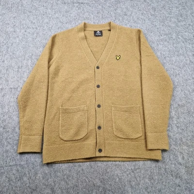 Lyle & Scott Cardigan Mens Medium Brown Sweater Jumper Wool Blend Smart Casaul - Image 1 of 4