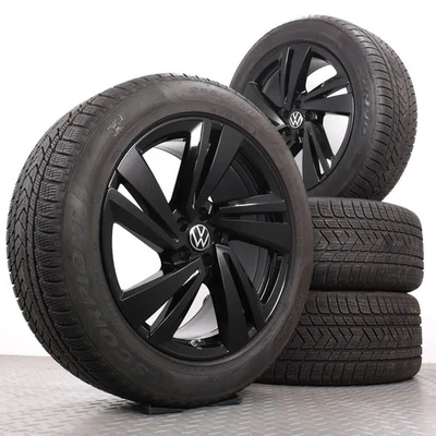 Winterräder 20Zoll VW Touareg CR Original Felgen schwarz Winterreifen 285/45R20 - Bild 1 von 4