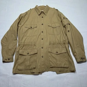 Orvis Safari Field Jacket Men’s L Tan Hunting Fishing Utility Cotton Coat - Bild 1 von 8