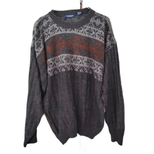Vintage Van Heusen Pullover XL Fair Isle Strick 80er 90er Retro Pulli Opa Chic - Bild 1 von 2