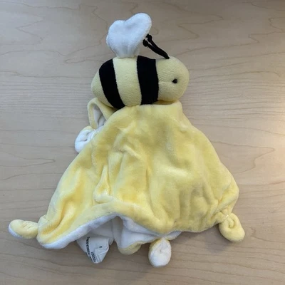 Burts Bees Lovey Bumble Bee Manta de Seguridad para Bebé Amarillo Negro Algodón Orgánico Foto 1 de 4