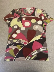 Emilio Pucci Pucci Pattern Top Shirt Pink Size 38 US10 Wool U-neck Women Used - Picture 1 of 5