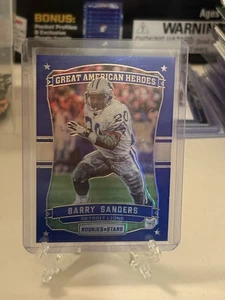 Barry Sanders 2016 Rookies and Stars GREAT AMERICAN HEROES #4 Detroit Lions - Imagen 1 de 2