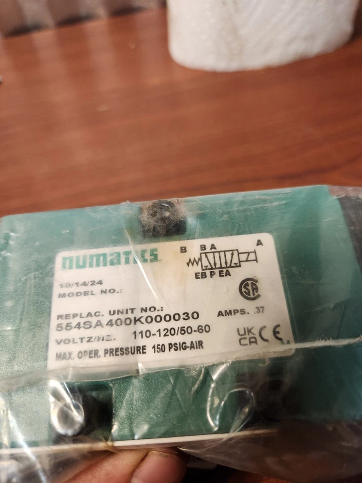 Numatics 554SA400K000030 Solenoid Valve Brand New In Factory Plastic See Photos - Image 1 of 3