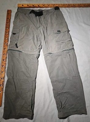 Pantalones BC Clothing para Hombres Medianos Verdes Convertibles Bolsillo de Carga Senderismo Desvanecimiento del Sol Y2k Foto 1 de 4