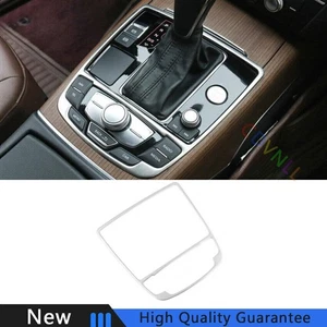 Fit For Audi A6 A7 2012-2018 Silver Steel Middle Console Gear Shift Frame Trim - Foto 1 di 10