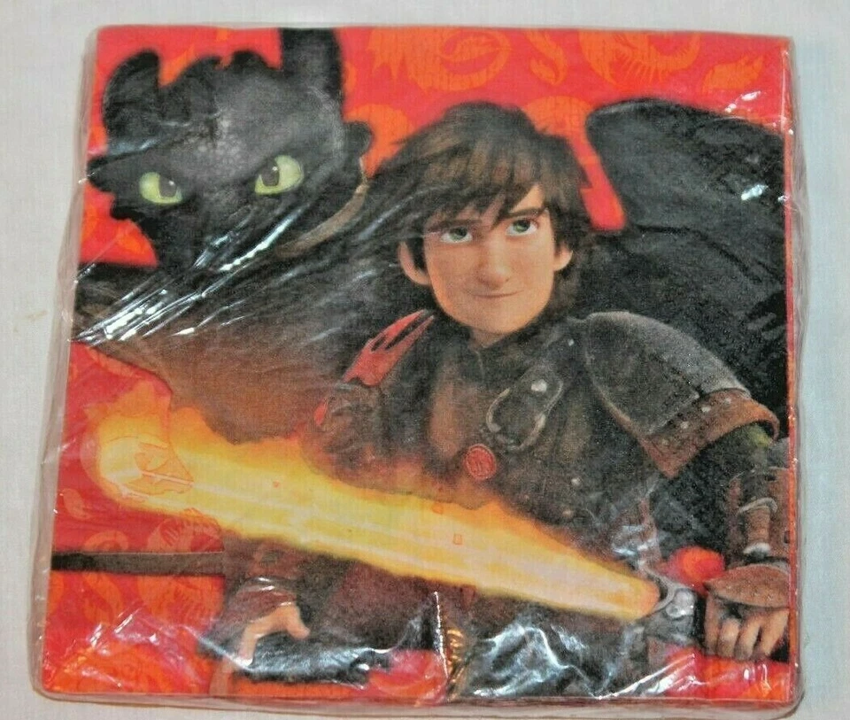 NEW HOW TO TRAIN YOUR DRAGON 2   PARTY SUPPLIES  DINNER NAPKINS - Image 1 of 1