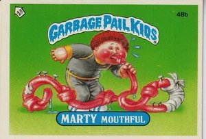 TOPPS CHEWING GUM INC. GARBAGE PAIL KIDS MARTY MOUTHFUL 1985 - 48b - Picture 1 of 2