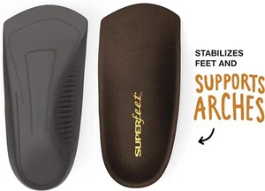 Superfeet Casual Mens 3/4 Length Insoles - Instant Comfort and Support - Picture 1 of 6