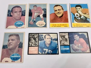 7 Vintage Topps St. Louis Cardinals Football Karten. Sun-Faded. 1960, 62, 64 - Bild 1 von 12